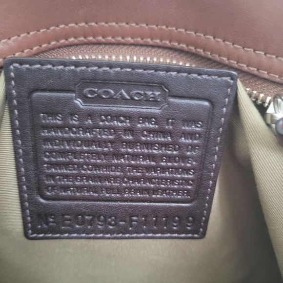 NWT Coach Hampton Leather Satchel -very small mark on front of bag pic 12 - Picture 16 of 16